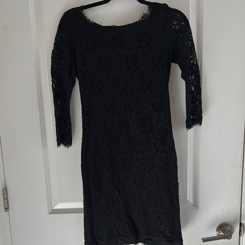 Elegant Black Lace Dress